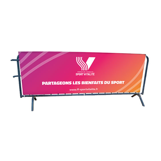 Bannière de barrière FF. Sport Vitalité