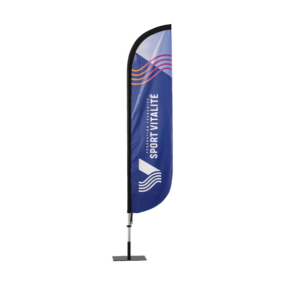 Beach-flag outdoor 2,30 m FF. Sport vitalité