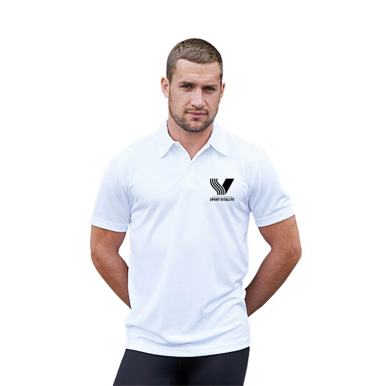 Polo sport polyester FF. Sport Vitalité  Coupe droite mixte