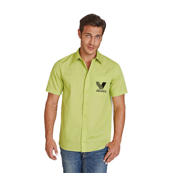 Chemise homme FF. Sport Vitalité manches courtes - Logo brodé