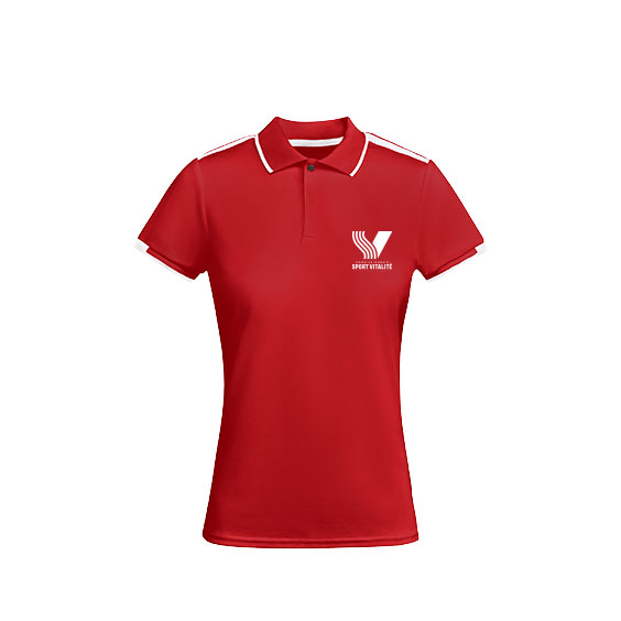 Polo sport sport bi-color - FF. Sport Vitalité, Coupe cintrée femme