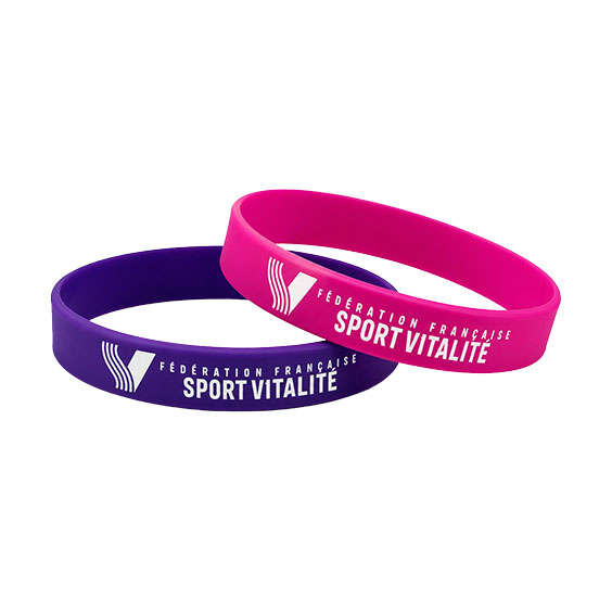 Lot de 50 bracelets silicone FF. Sport Vitalité