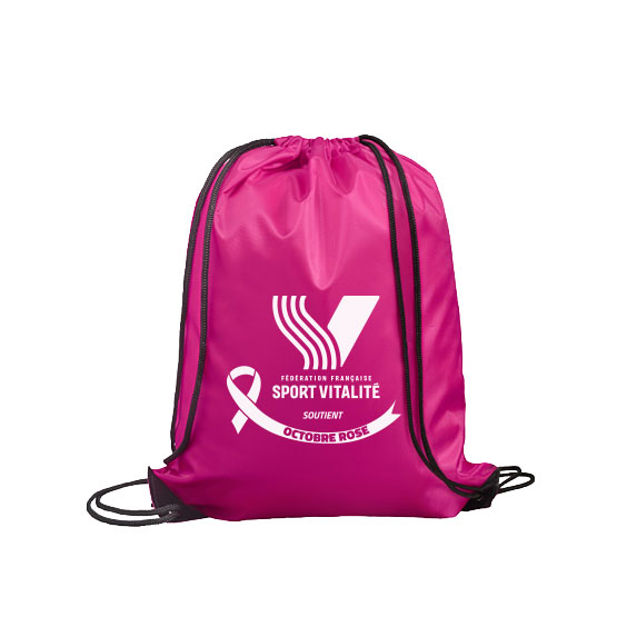 Sac à dos premium FF. Sport Vitalité Octobre Rose