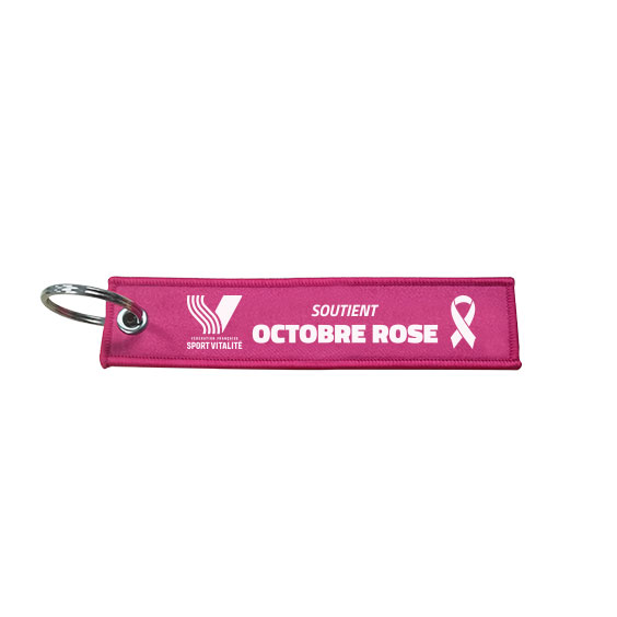 Porte-clés FF. Sport Vitalité Octobre Rose